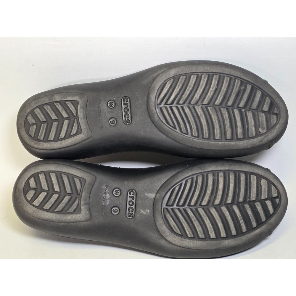 Crocs Olivia II Dual Women's Ballet Size 9 Black Faux Fur Lined Classic Shoes - Picture 9 of 9